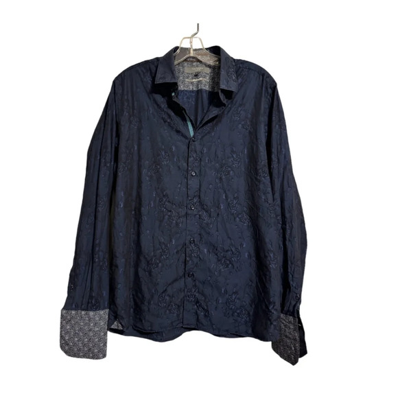 Ted Baker Floral Buttondown Shirt Blue Size 16 L - Picture 1 of 8